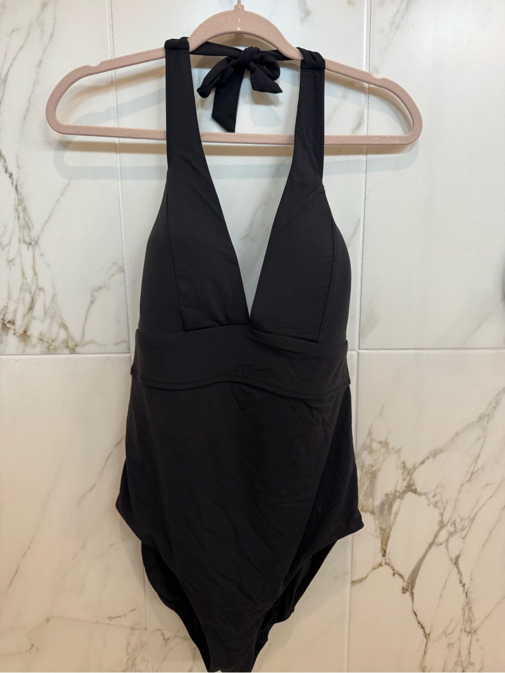 Women’s Calina Black Halter One-Piece Swimsuit
